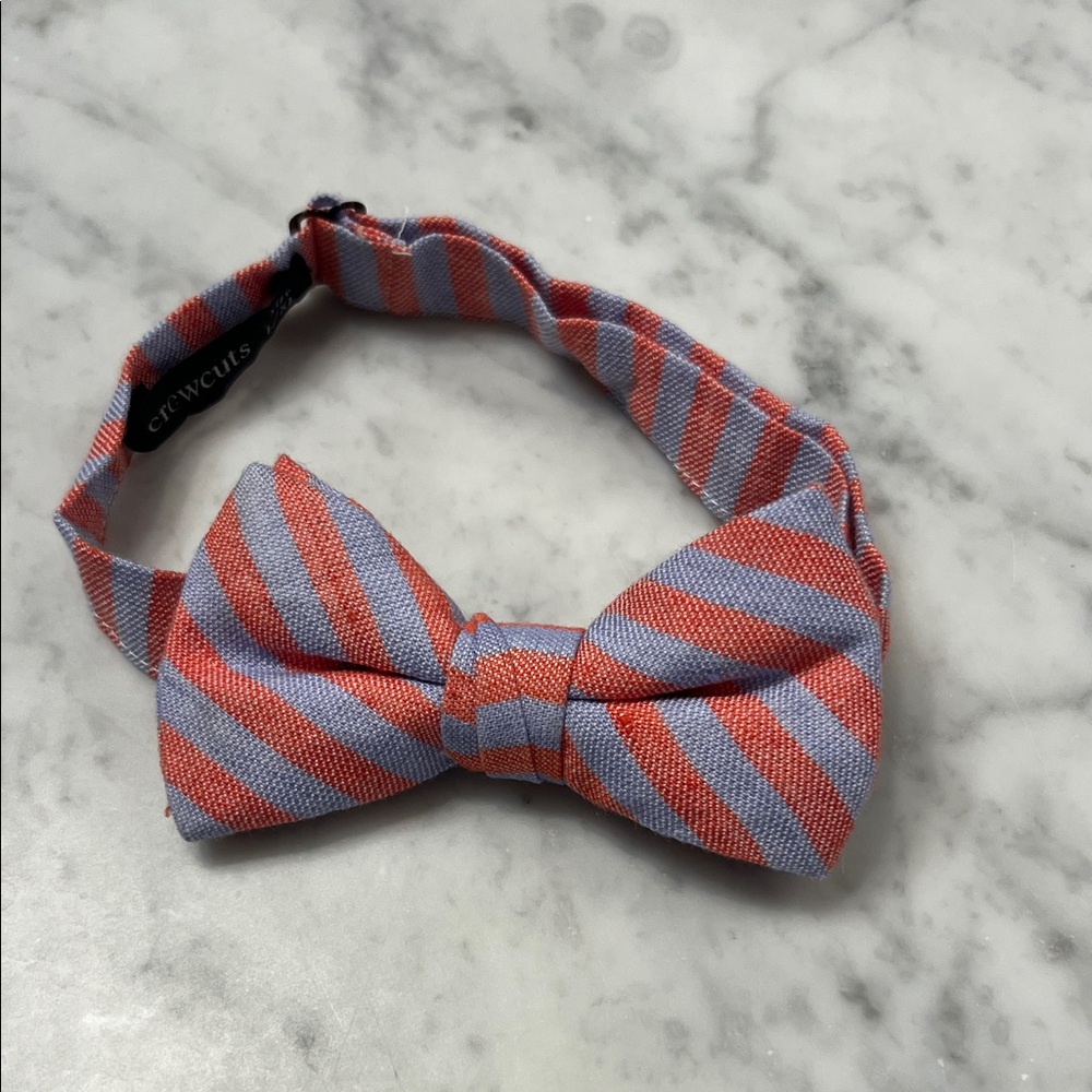 Crewcuts Orange and Blue Striped Kids Bow Tie
